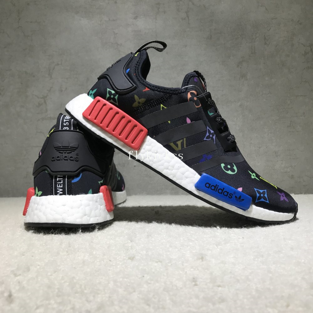 LVS x Real Boost Adidas NMD R1 Black Red Blue